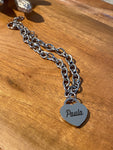 Personalized Heart Charm Name Bracelet