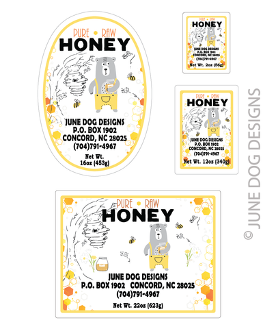 Honey Label__"Bear and the Bees"