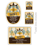 Honey Label__"Gingham"