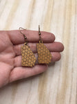 Honeycomb State Shaped Earrings-Choose Your State!