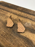 Honeycomb State Shaped Earrings-Choose Your State!