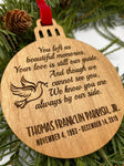 You Left Us Beautiful Memories Memorial Wood Ornament