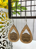 Mandala See-Through Teardrop Earrings