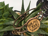 Stick with Kindness Brass Hinged Bangle Bracelet