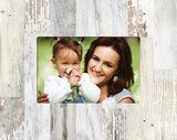 White Faux Wood Photo Frame, 4" x 6"; Personalize It!