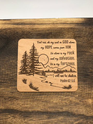 Find Rest, Oh My Soul Engraved Magnet