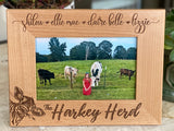 The Farm Family Cow Photo Frame, 4"x6", 5"x7" or 8"x10"