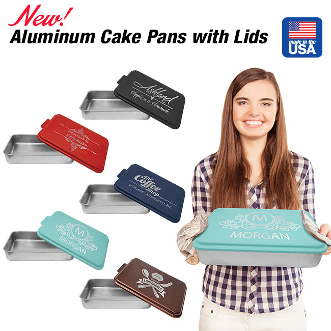 Personalized Laser Engraved 9 X 13 Aluminum Cake Pan With Lid 