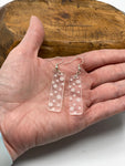 Polka Dot Acrylic Bar Earrings