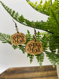 Pumpkin Monogram Earrings