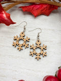 Snowflake Wood Earrings