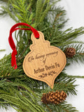 “In Loving Memory” Christmas Bauble Wood Ornament