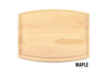 Elegant Scroll Cutting Board with Juice Groove, 9" x 12" or 10.5" x 16"